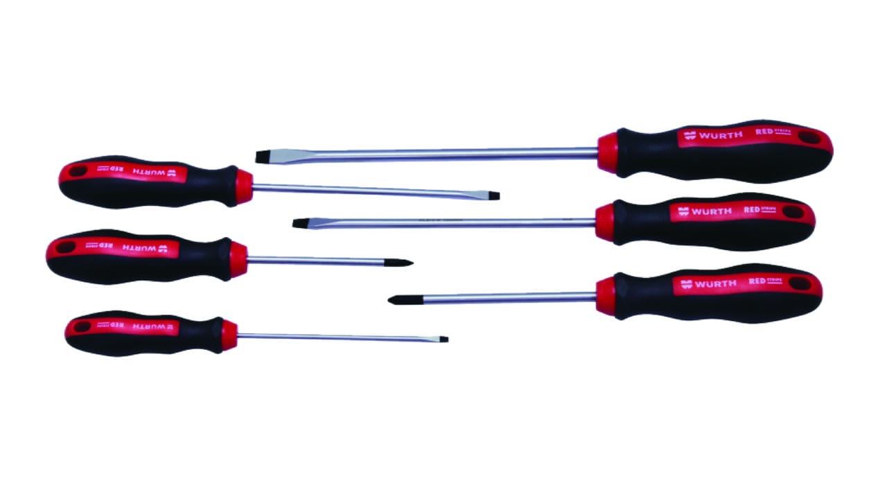Straight Handle Screwdriver - Red Stripe NEW